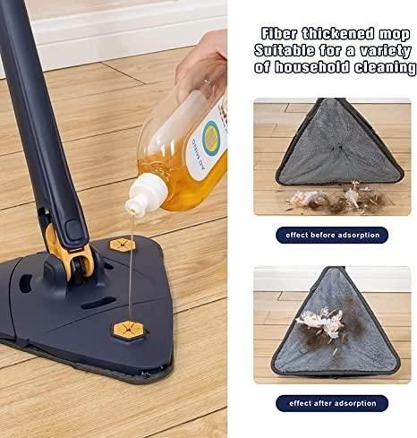 Blue Triangle 360° Squeezing Mop – Smart Cleaning Made Easy!
