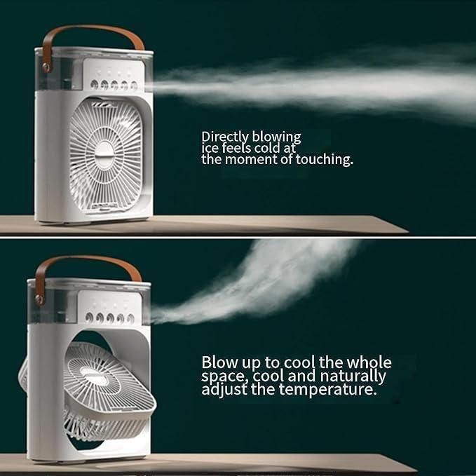 Mini USB Air Cooler Fan – Portable AC with Water Spray & Humidifier for Home/Office