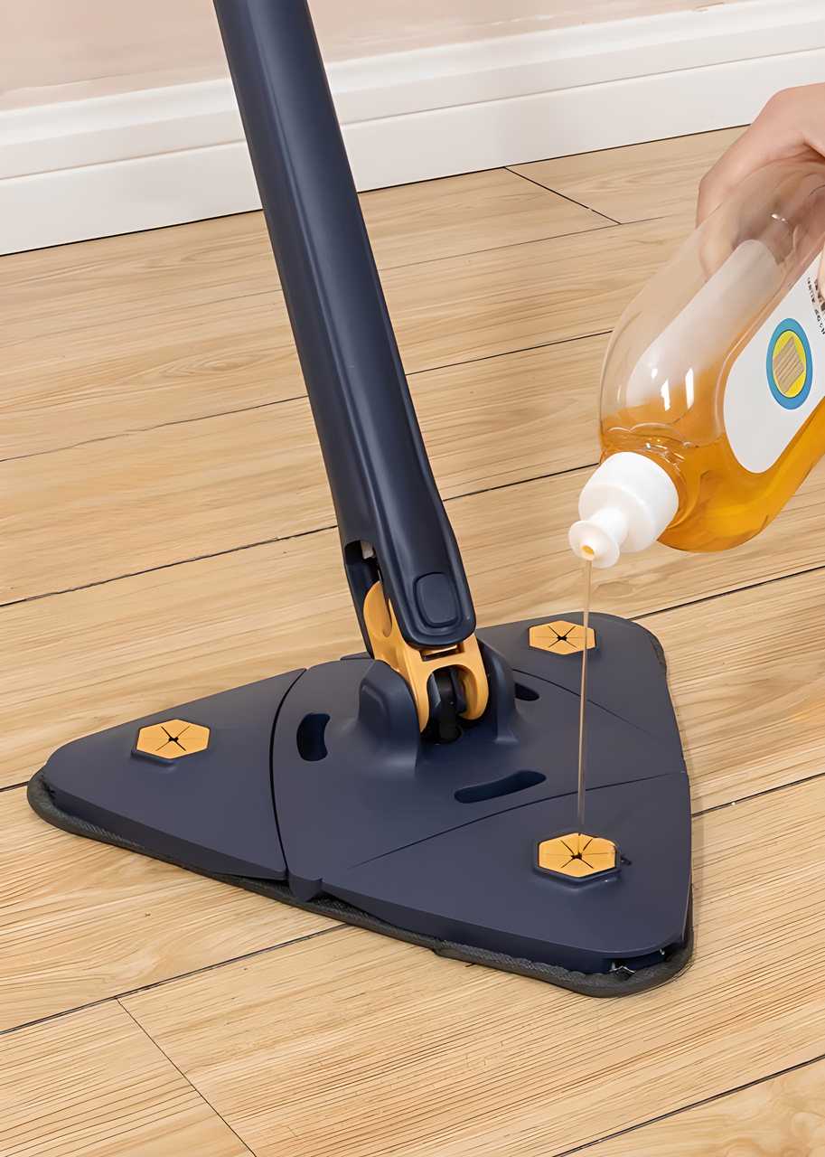 Blue Triangle 360° Squeezing Mop – Smart Cleaning Made Easy!