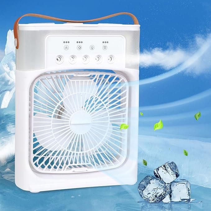 Mini USB Air Cooler Fan – Portable AC with Water Spray & Humidifier for Home/Office