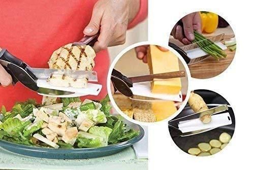 Clever Cutter – 2-in-1 Kitchen Knife & Cutting Board | Stainless Steel Food Chopper