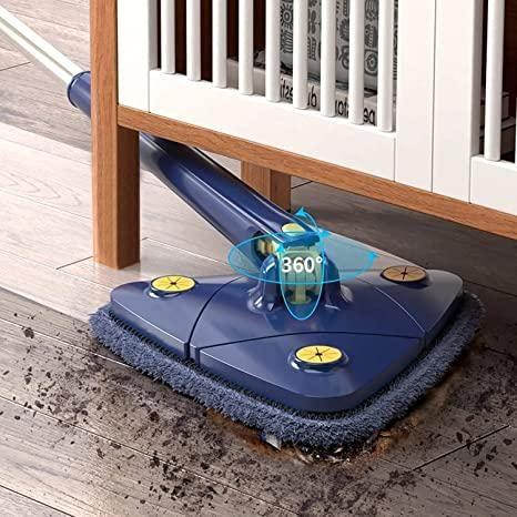 Blue Triangle 360° Squeezing Mop – Smart Cleaning Made Easy!
