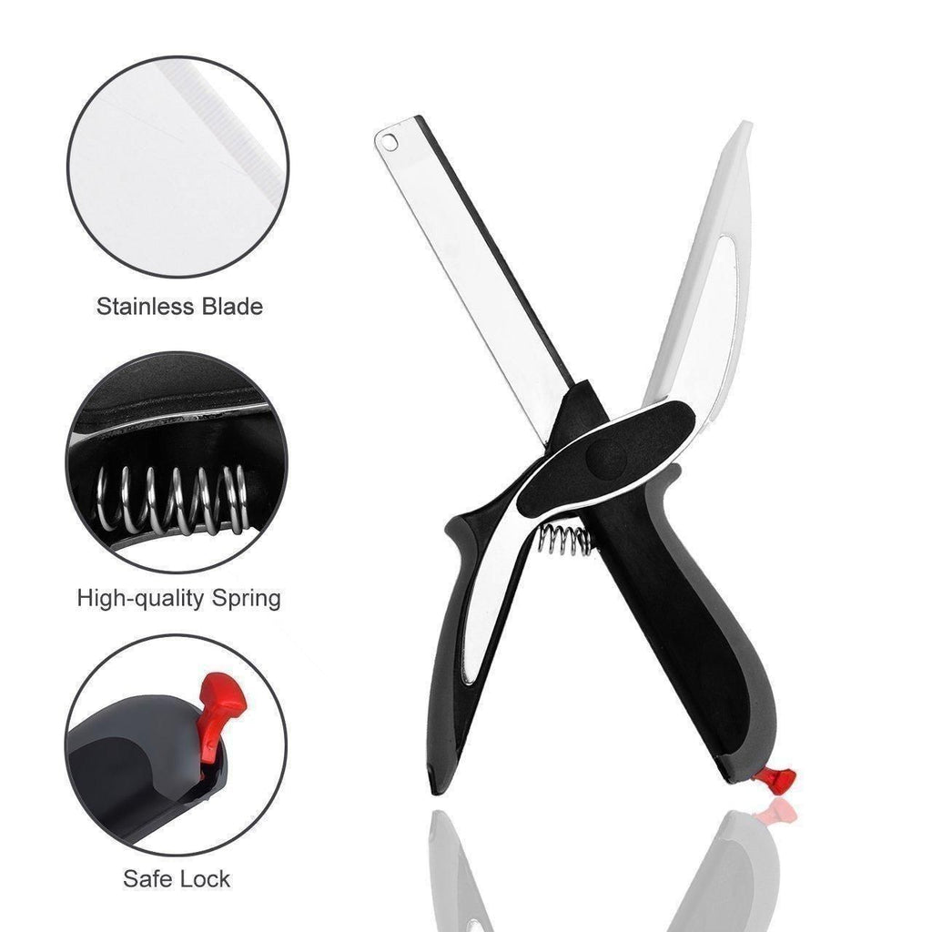 Clever Cutter – 2-in-1 Kitchen Knife & Cutting Board | Stainless Steel Food Chopper