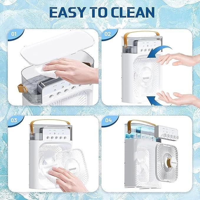 Mini USB Air Cooler Fan – Portable AC with Water Spray & Humidifier for Home/Office
