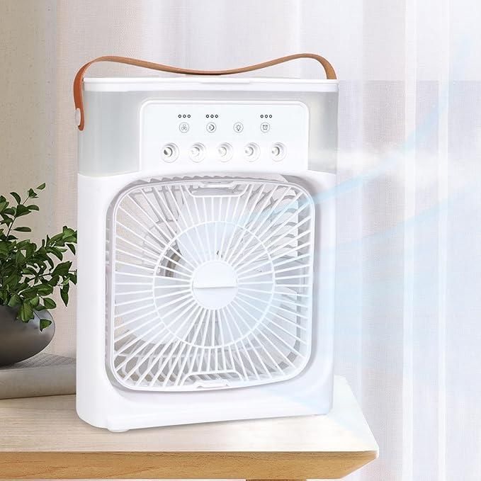 Mini USB Air Cooler Fan – Portable AC with Water Spray & Humidifier for Home/Office