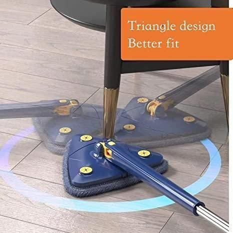 Blue Triangle 360° Squeezing Mop – Smart Cleaning Made Easy!