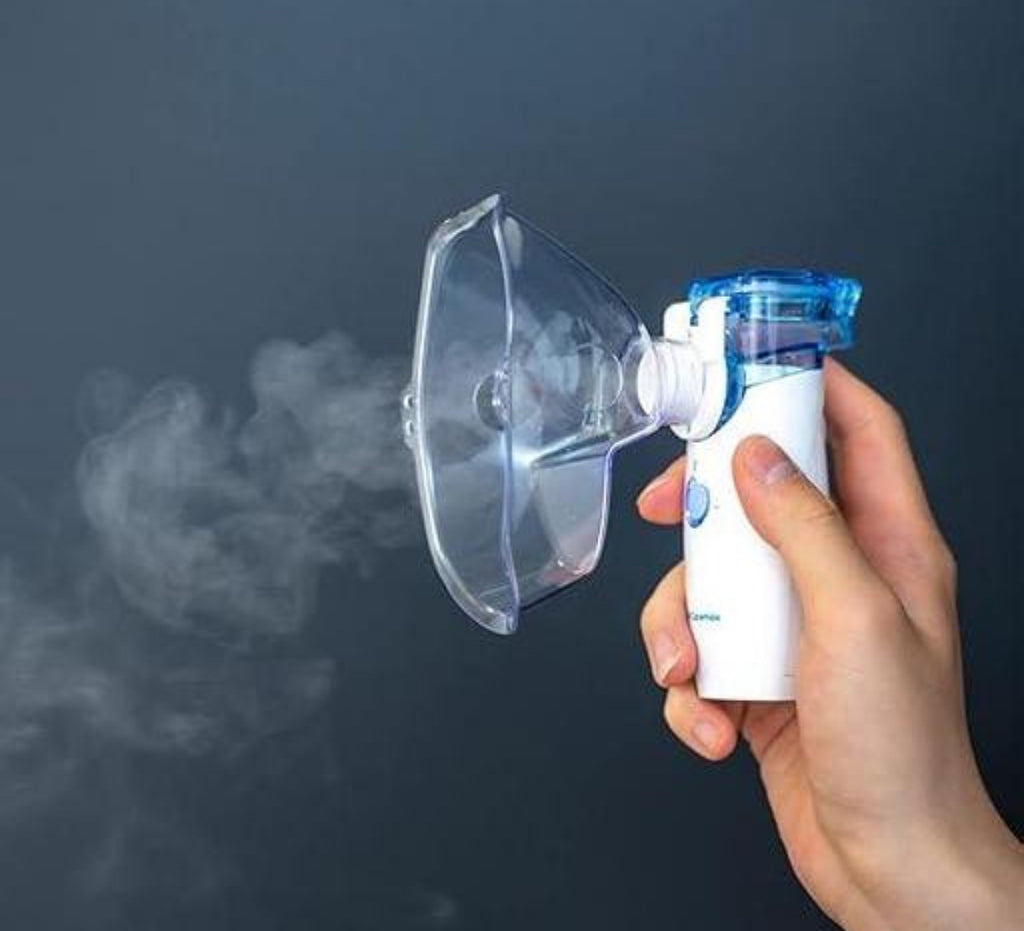 Premium Portable Mesh Nebulizer Machine for Kids & Adults – Handheld Inhaler with Masks & Mouthpiece for Breathing Relief