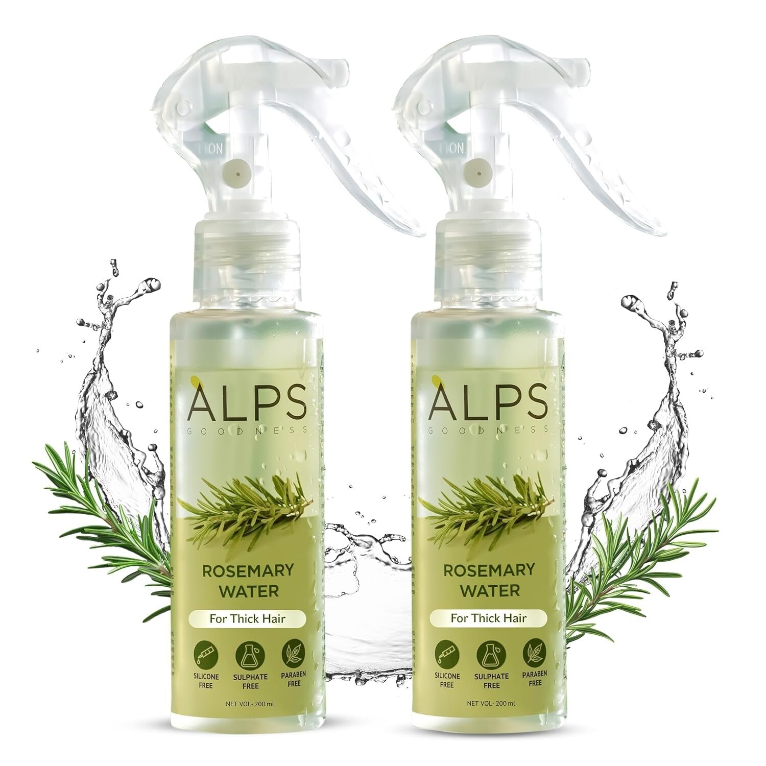 Rosemary Water Spray by APLS – 2 Pack (100ml Each) | Revitalizing Skin & Hair Care Mist