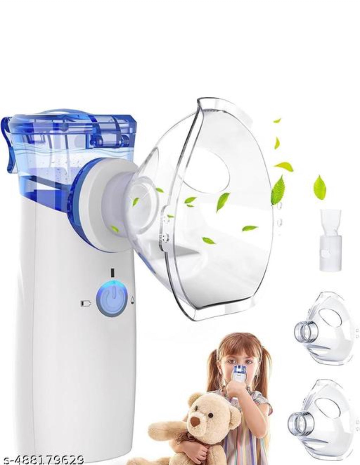 Premium Portable Mesh Nebulizer Machine for Kids & Adults – Handheld Inhaler with Masks & Mouthpiece for Breathing Relief