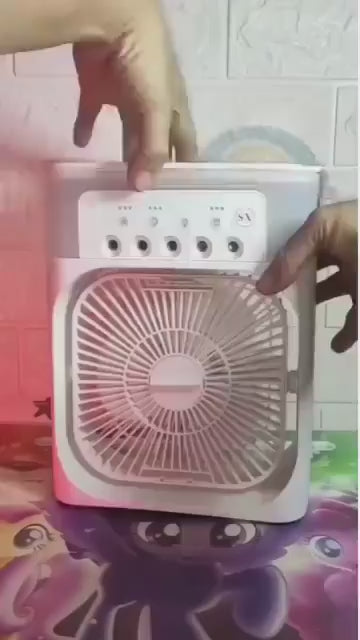Mini USB Air Cooler Fan – Portable AC with Water Spray & Humidifier for Home/Office